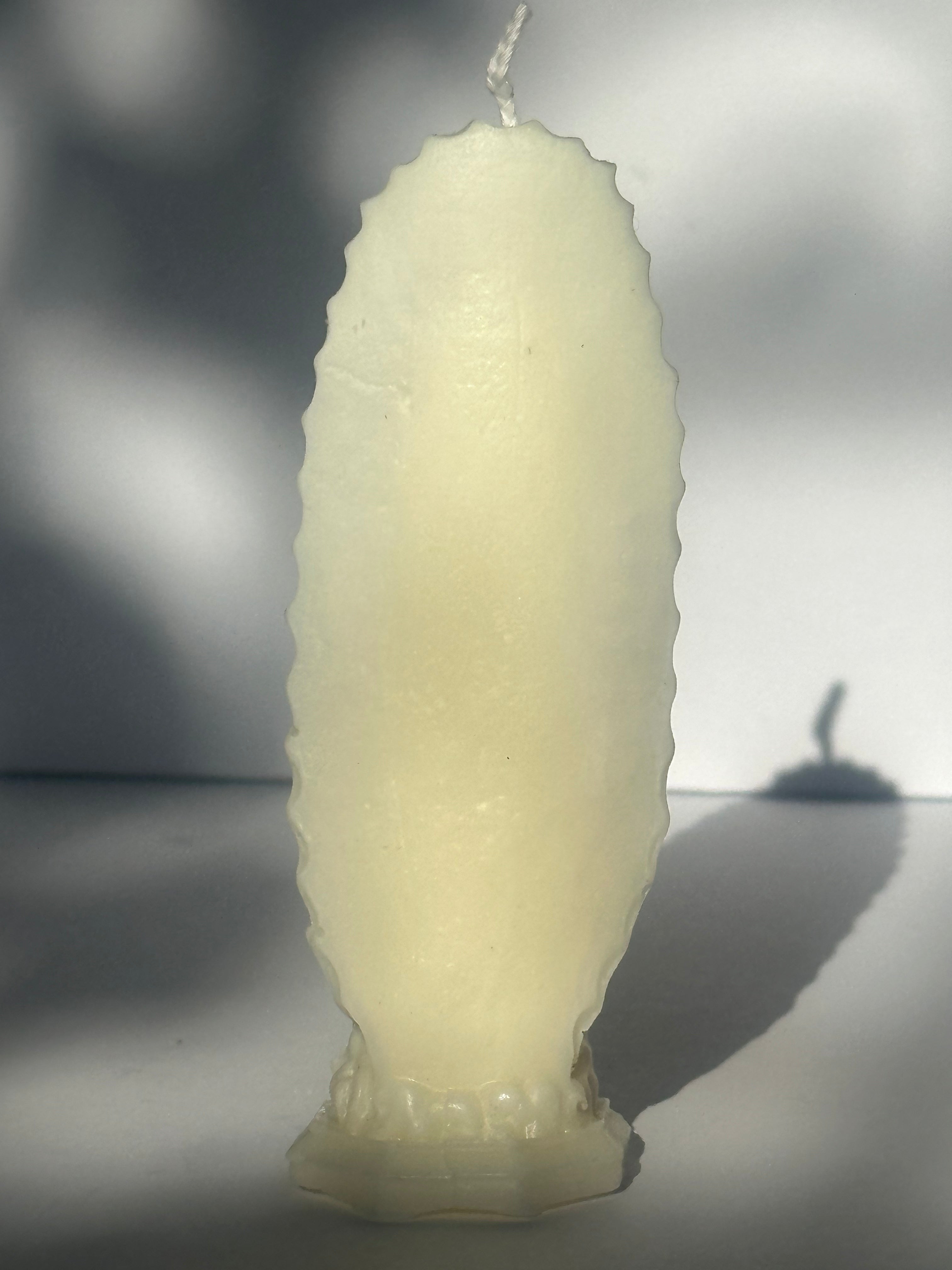 Handmade Virgin Mary Candle – Blessed Mother Statue Gift